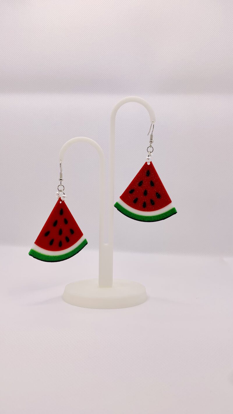 Watermelon Slice Dangle Earrings - Image 2