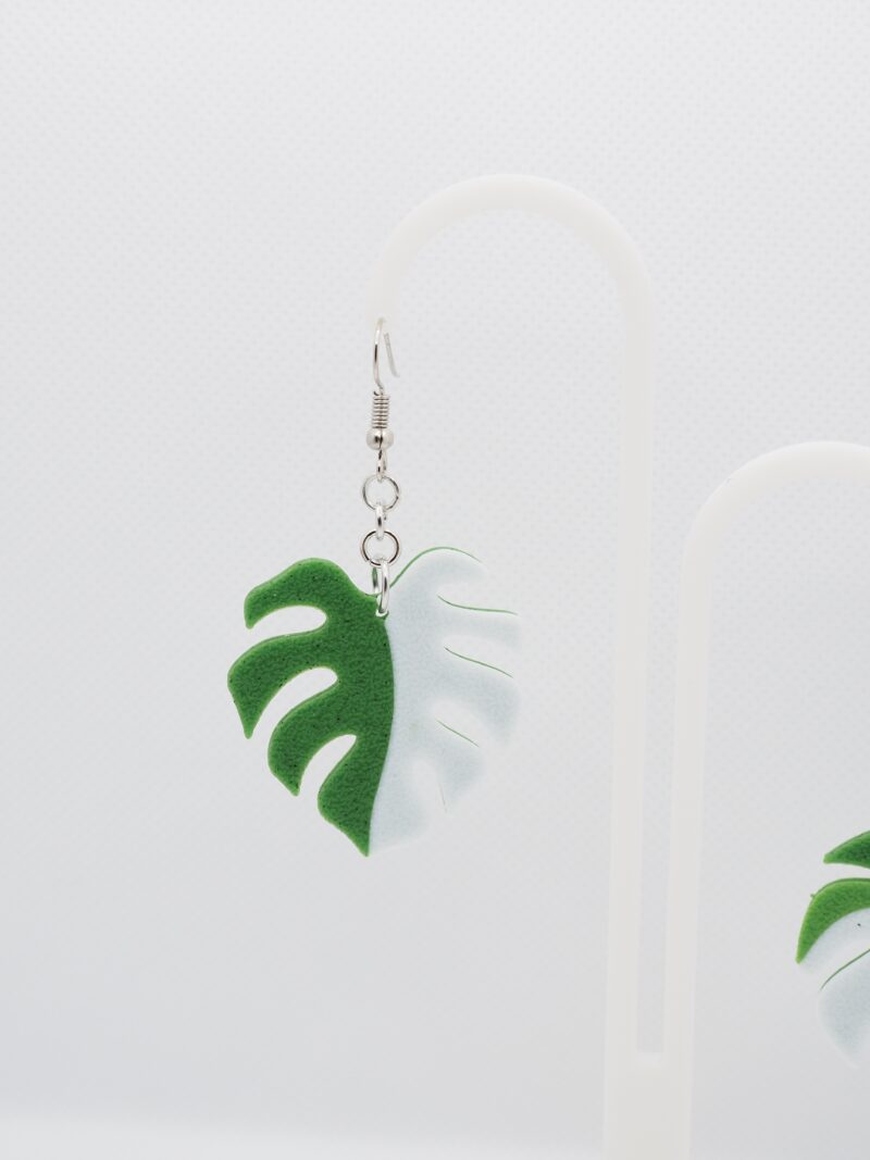 Tropical Monstera Leaf Earrings