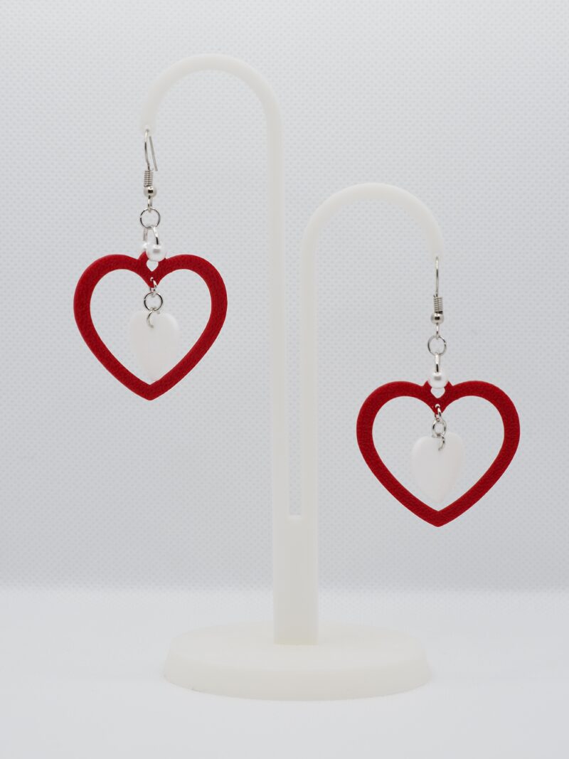 Heart Earrings Nested Design - Image 2