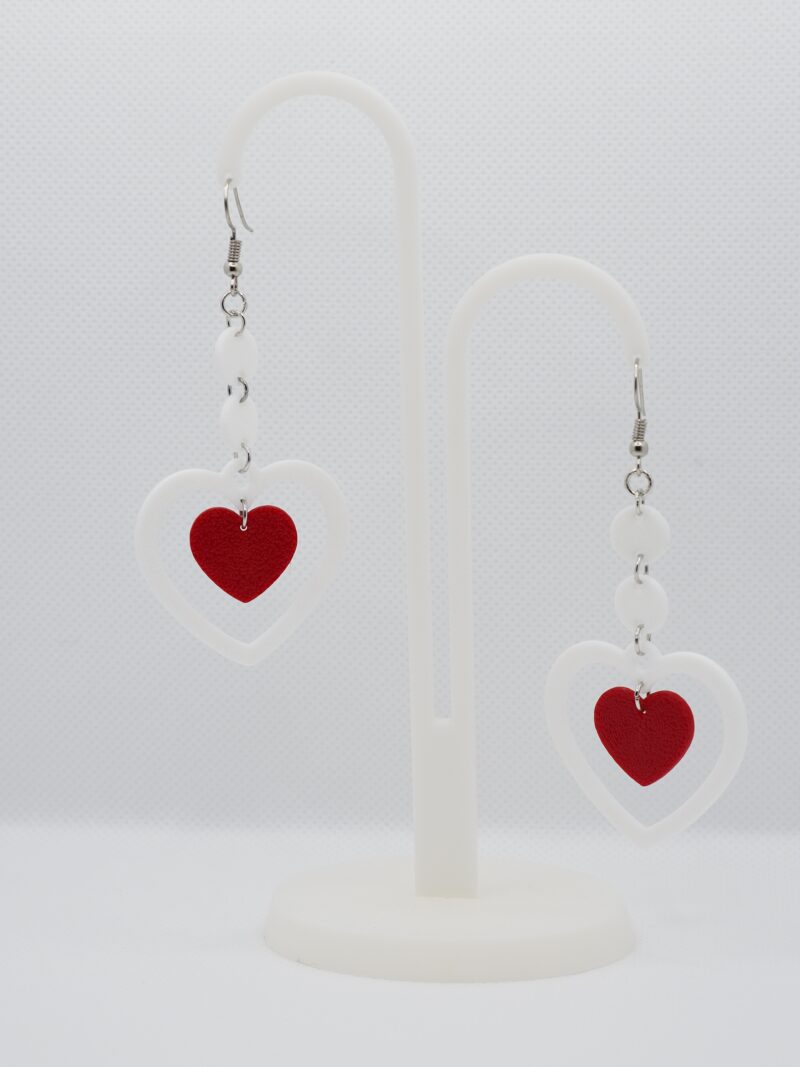 Heart Earrings Nested Design